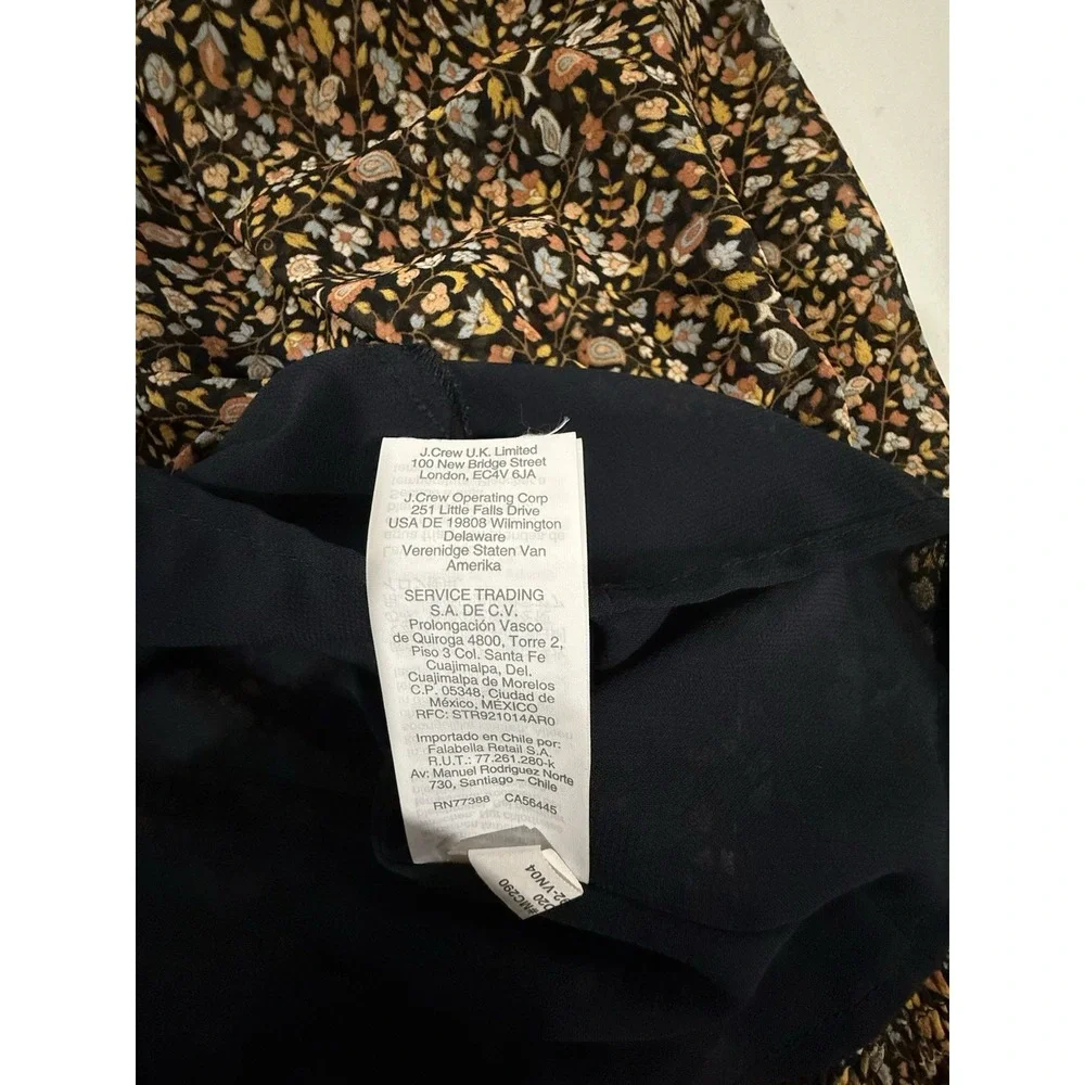 Madewell Women's Size S Lined Puff Sleeve Smocked Wrist Button Blouse V Neck